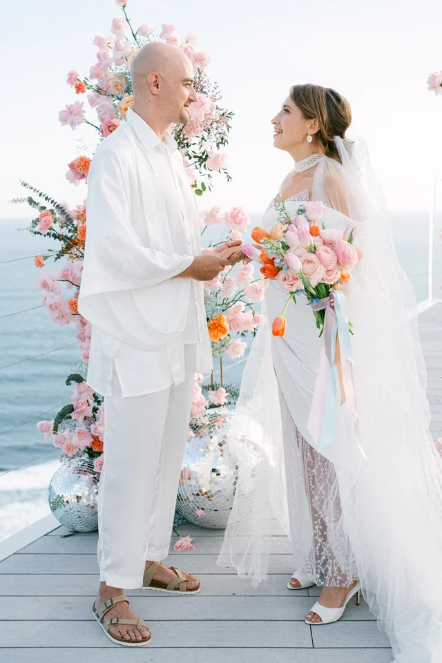 Bride and groom at the ceremony