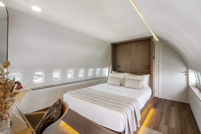 A bedroom built into the aircraft