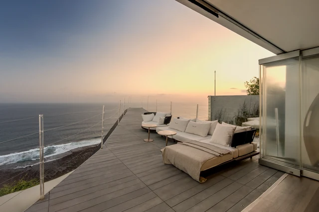 The deck as the sun drops